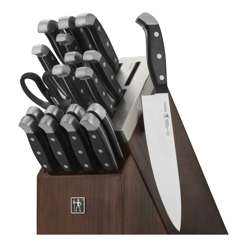 HENCKELS Statement 20-pc Self-Sharpening Knife Set with Block, Dark Brown, Stainless Steel