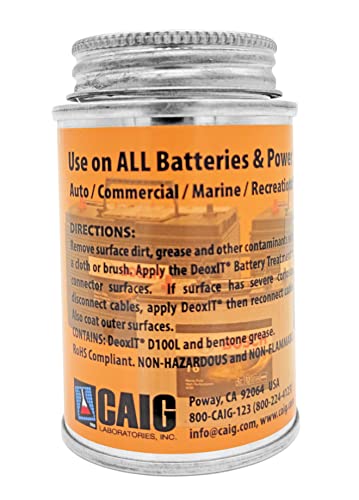 Caig DeoxIT Battery Cleaner & Protectant with Brush Lid