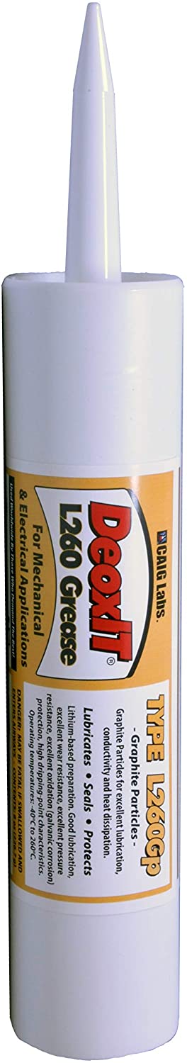 CAIG Labs., DeoxIT L260-G8TP, Lithium Grease, Graphite Particles, 226g Cartridge Tube