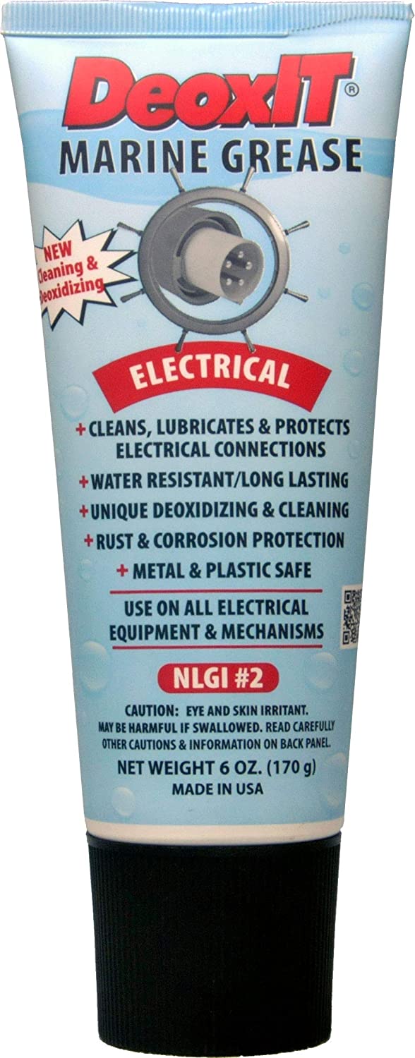 CAIG Labs., DeoxIT L27-ME-6, Electrical Marine Lithium Grease with cleaner/deoxidizer, No Particles, 170 g Tube/Tip