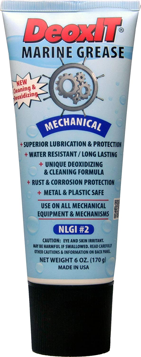 CAIG Labs., DeoxIT L27-MM-6, Mechanical Marine Lithium Grease with cleaner/deoxidizer, No Particles, 170 g Tube/Tip