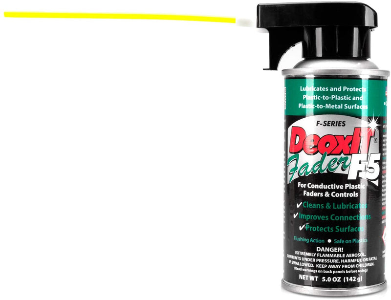 DeoxIT Fader F5S-H6 Spray, Contact Cleaner/Lube/Protector for Conductive Plastics & Carbon Controls, 142g