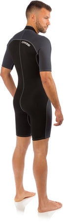 Cressi Men's; Full Front Zip Wetsuit for Swimming, Snorkeling, Scuba Diving - Lido Short