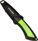 Cressi Short Blade Knife for Scuba Diving and Spearfishing with Quick-Release Sheath & Hose Holder - Lima: designed in Italy