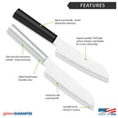 Rada Cutlery Cook's Utility Knife Stainless Steel Blade With Black Steel Resin Handle - 8-5/8 Inch
