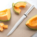 Rada Cutlery Serrated Slicing Knife Stainless Steel Blade With Aluminum Silver Handle