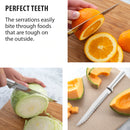 Rada Cutlery Serrated Slicing Knife Stainless Steel Blade With Aluminum Silver Handle