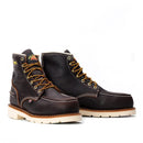 Thorogood 1957 Series 6” Waterproof Steel Toe Work Boots for Men - Full-Grain Leather with Moc Toe, Comfort Insole, and Slip-Resistant Heel Outsole; EH Rated