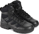 Thorogood Deuce 6” Waterproof Side-Zip Black Tactical Boots for Men and Women with Full-Grain Leather, Soft Toe, and Slip-Resistant Outsole; BBP & EH Rated
