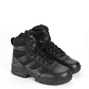 Thorogood Deuce 6” Waterproof Side-Zip Black Tactical Boots for Men and Women with Full-Grain Leather, Soft Toe, and Slip-Resistant Outsole; BBP & EH Rated