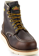 Thorogood 1957 Series 6” Waterproof Steel Toe Work Boots for Men - Full-Grain Leather with Moc Toe, Comfort Insole, and Slip-Resistant Wedge Outsole; EH Rated
