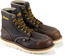 Thorogood 1957 Series 6” Waterproof Steel Toe Work Boots for Men - Full-Grain Leather with Moc Toe, Comfort Insole, and Slip-Resistant Wedge Outsole; EH Rated