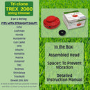 Tri-clone TREX 2000 String Trimmer Head Replacement - Bump Feed Weed Eater Head for Straight Shaft Weed Wackers, Loads Fast and Holds More for Professionals