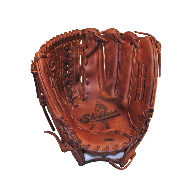 Shoeless Joe Gloves 12-Inch V-Lace Professional Series Baseball Glove, Ages 11 to Adult
