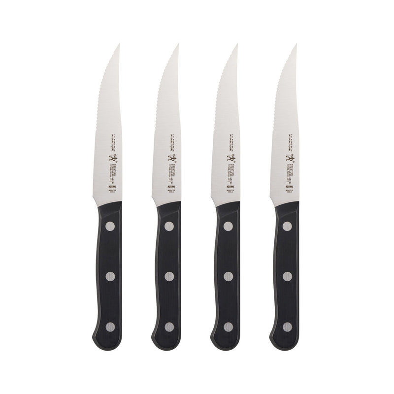 HENCKELS Solution Steak Knife Set, 4 pc, Black