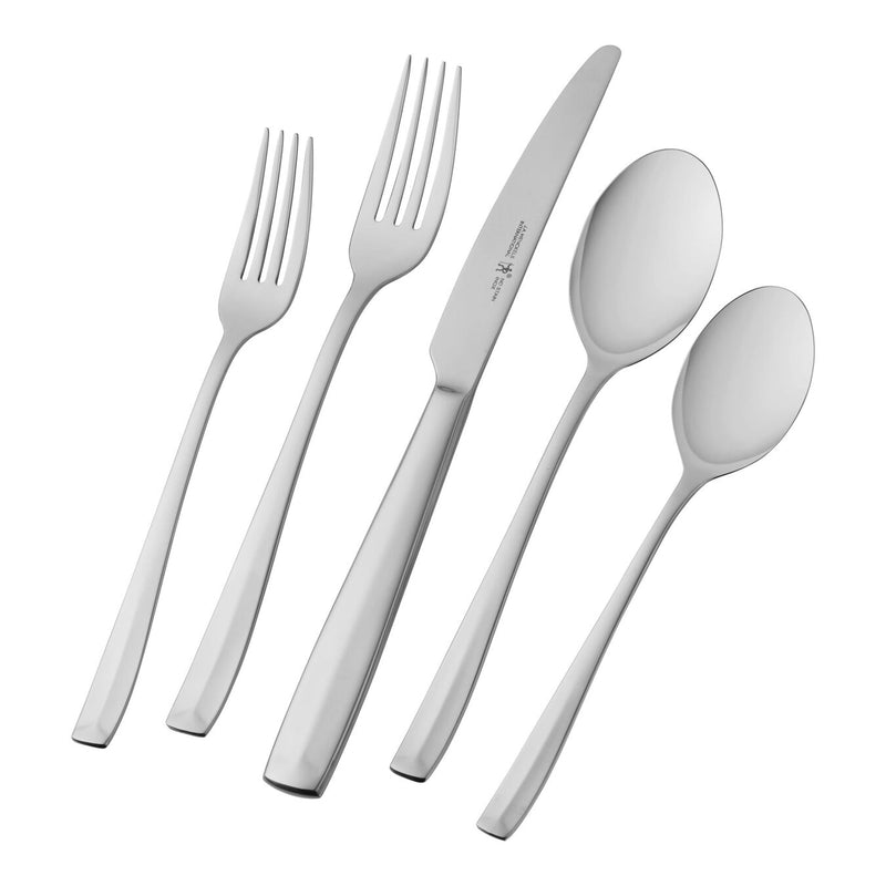 HENCKELS Lani Flatware Set, 65-Piece, Silver
