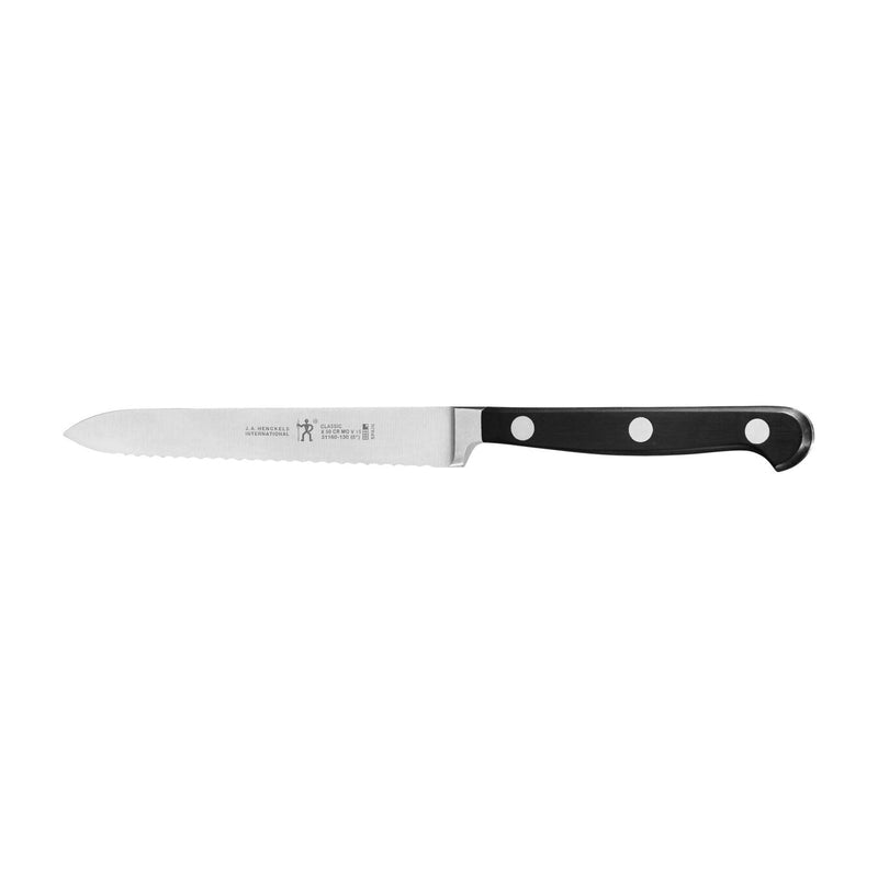 Henckels Solution 5-inch Serrated Utility Knife, serrated edge