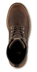 Irish Setter, Mesabi, Men’s, 8", Waterproof, Puncture Resistant, Steel Safety Toe, Logger Boot, Brown
