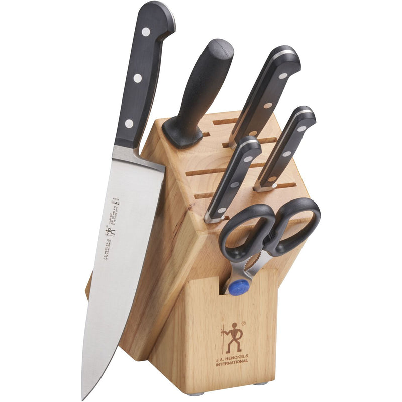 HENCKELS CLASSIC Knife Block Set, 7 Piece - Black