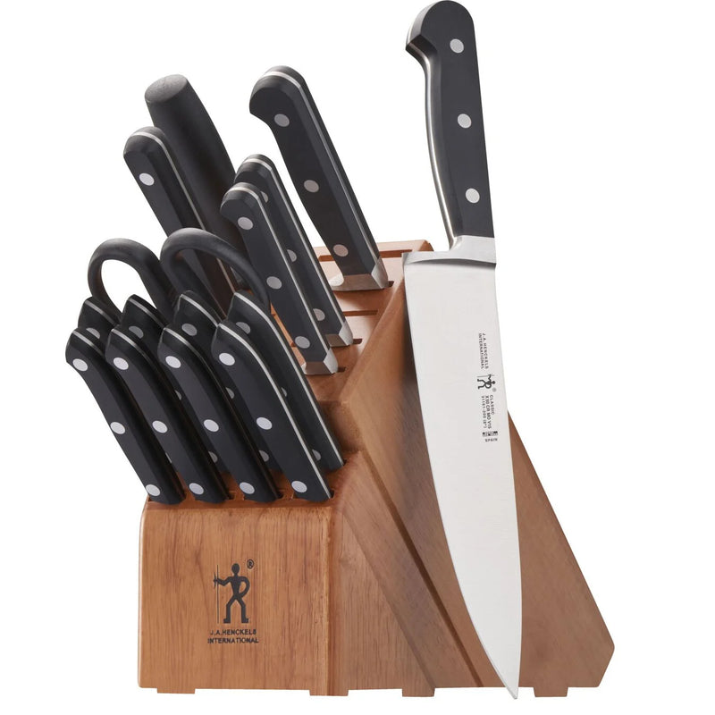 J.A. Henckels International Classic Knife Block Set, 16 Piece, Black