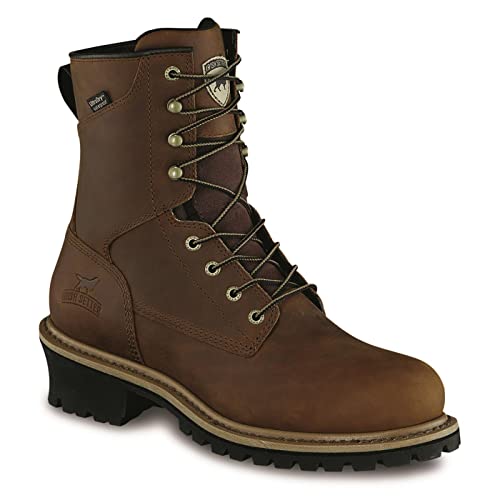 Irish Setter Men's Mesabi Waterproof 8" Logger Boots, Brown, 14 2E (Wide)