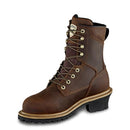 Irish Setter, Mesabi, Women’s, 8", Waterproof, Puncture Resistant, Steel Safety Toe, Logger Boot, Brown