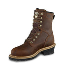 Irish Setter, Mesabi, Men’s, 8", Waterproof, Puncture Resistant, Steel Safety Toe, Logger Boot, Brown