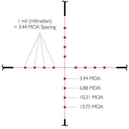 Hawke Vantage IR Riflescope, 1" - Mil Dot (Etched)