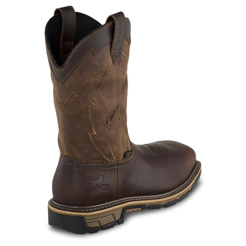 Irish Setter, Marshall, Men’s, 11", Waterproof, Non-Metallic Safety Toe, Pull-On Work Boot, Brown