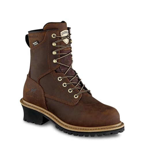 Irish Setter, Mesabi, Women’s, 8", Waterproof, Puncture Resistant, Steel Safety Toe, Logger Boot, Brown