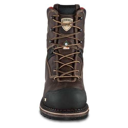 Irish Setter, Edgerton XD, Men’s, 8", Waterproof, Non-Metallic Safety Toe (CSA), Work Boot, Brown