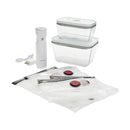 ZWILLING Fresh & Save 7-pc Vacuum Sealer Machine Starter Set, Sous Vide Bags, Meal prep, Airtight Food Storage Containers, Glass