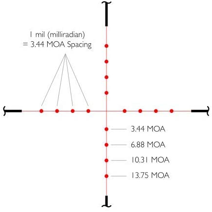 Hawke Vantage IR Riflescope 3-9X40 AO, 1", Mil Dot (Etched)