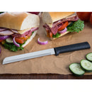 Rada Cutlery Bread Knife Serrated Blade with Stainless Steel Resin - 6 Inches, Black Handle