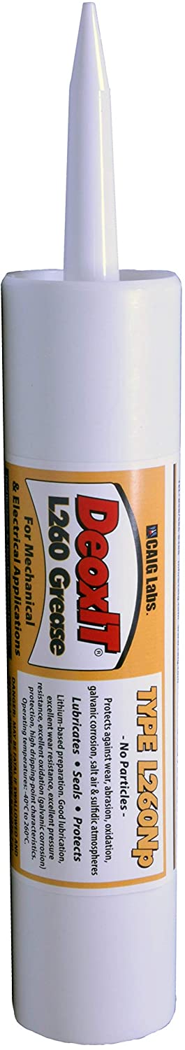 CAIG Labs., DeoxIT L260-N8TP, Lithium Grease, No Particles, 226g Cartridge Tube