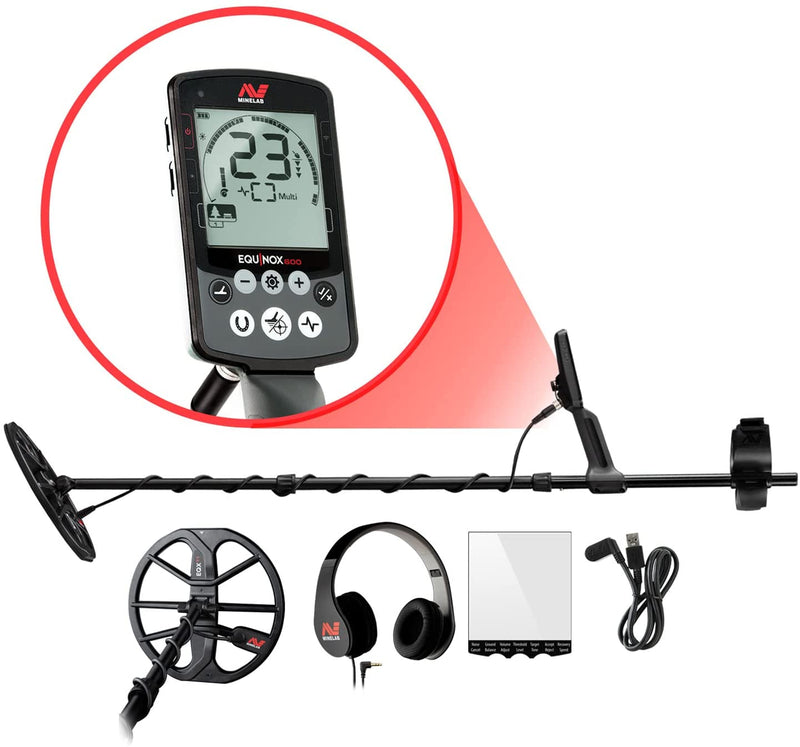 Minelab Equinox 600 Multi-IQ Metal Detector with Pro-Find 15 Pinpointer
