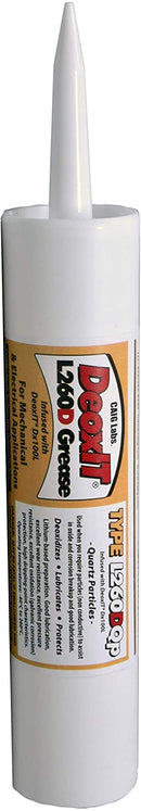 CAIG Labs., DeoxIT L260-DQ8TP, Lithium Grease with cleaner/deoxidizer, Quartz Particles, 226g Cartridge