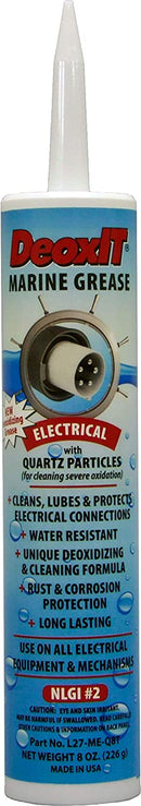 CAIG Labs., DeoxIT L27-ME-Q8T, Electrical Marine Lithium Grease with cleaner/deoxidizer, Quartz Particles, 226 g Tube/Tip