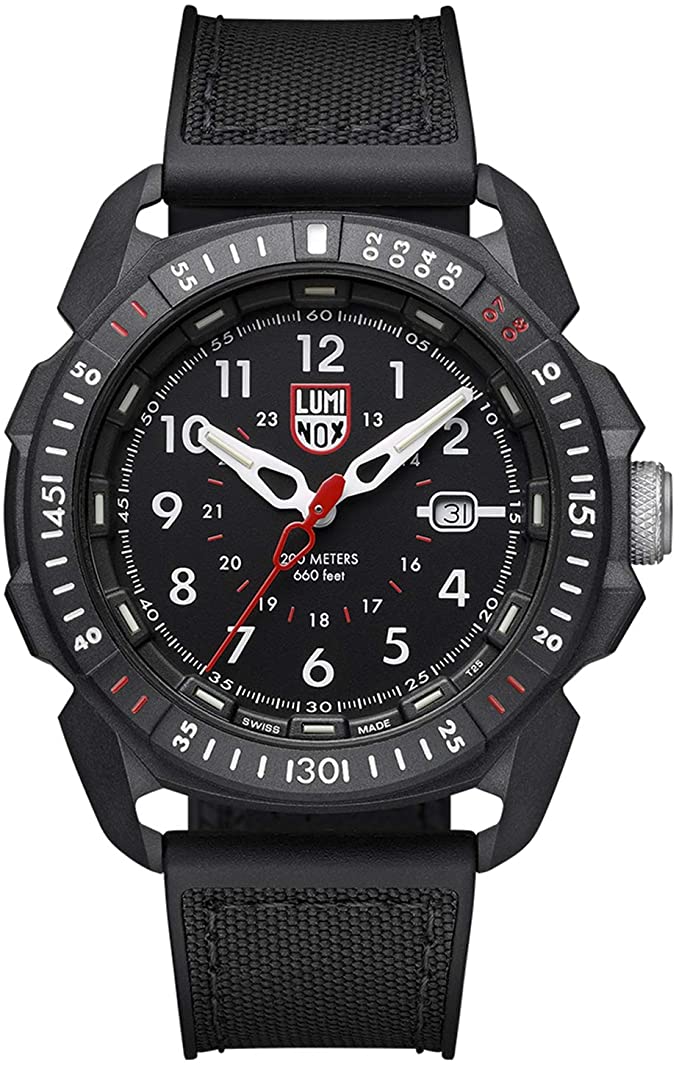 Luminox Men's Wrist Watch Ice-SAR Arctic 1001: 46mm Black Display Stainless Steel Case 200 M Water Resistant