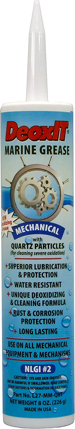 CAIG Labs., DeoxIT L27-MM-Q8T, Mechanical Marine Lithium Grease with cleaner/deoxidizer, Quartz Particles, 226 g Tube/Tip