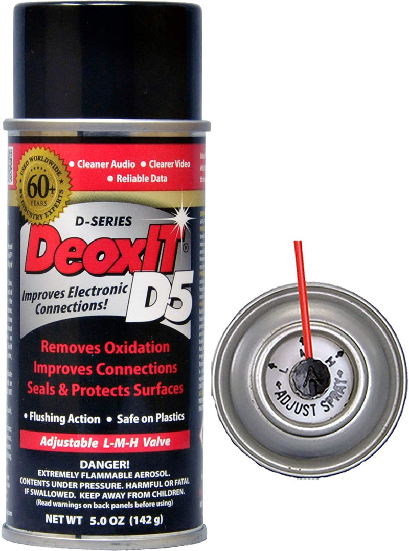 DeoxIT D5S-6-LMH Spray, More Than A Contact Cleaner, 142g, Low-Med-High Valve