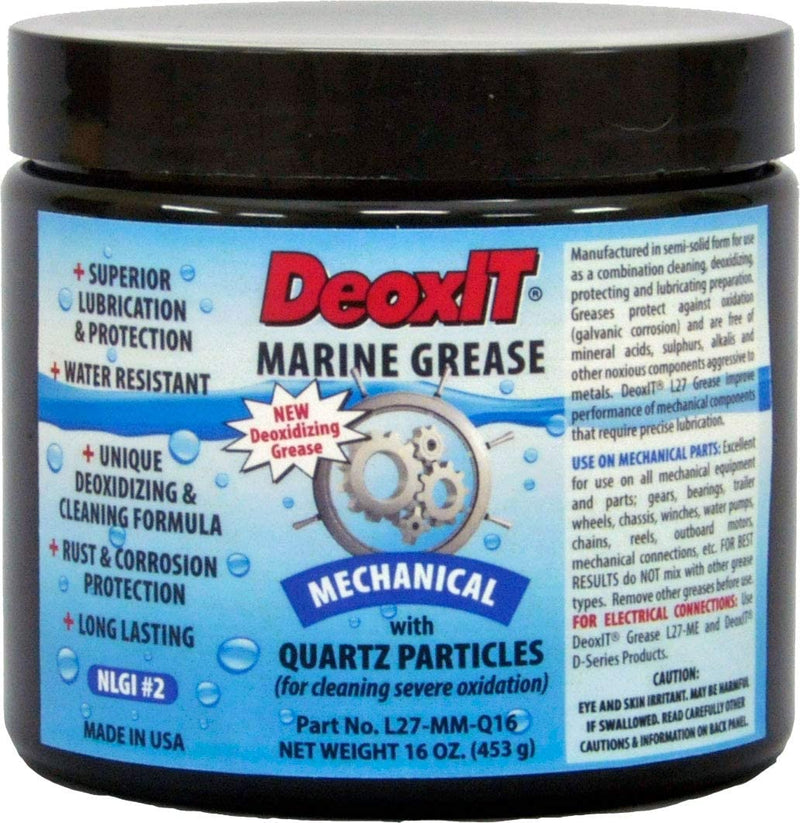 CAIG Labs., DeoxIT L27-MM-Q16, Mechanical Marine Lithium Grease with cleaner/deoxidizer, Quartz Particles, 453 g Jar
