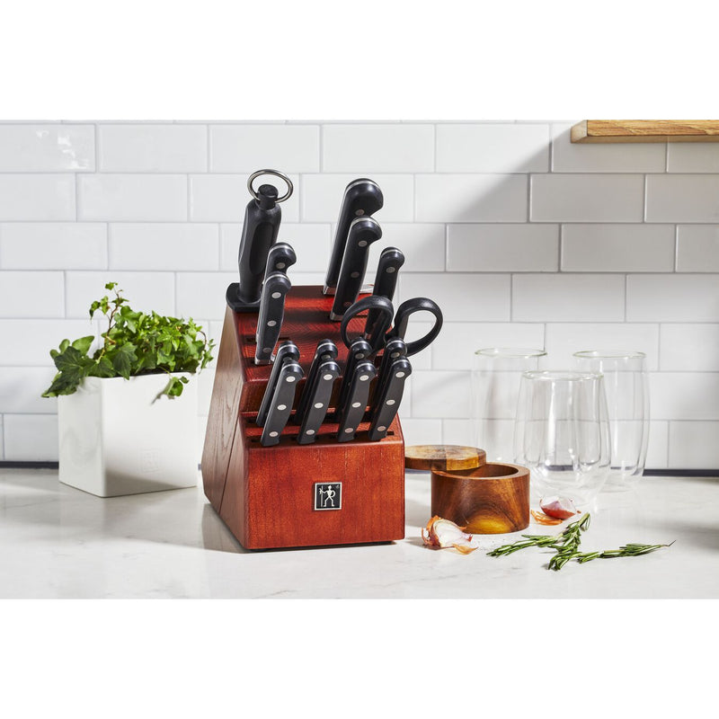 HENCKELS Classic Precision 16-Piece Kitchen Knife Set with Block, Chef Knife, Steak Knife Set