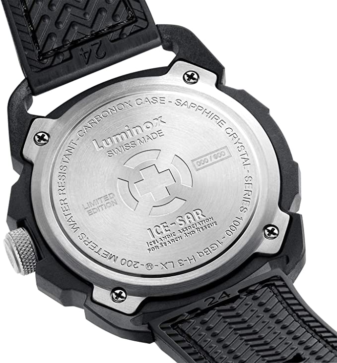 Luminox Men's Wrist Watch Ice-SAR Arctic 1001: 46mm Black Display Stainless Steel Case 200 M Water Resistant
