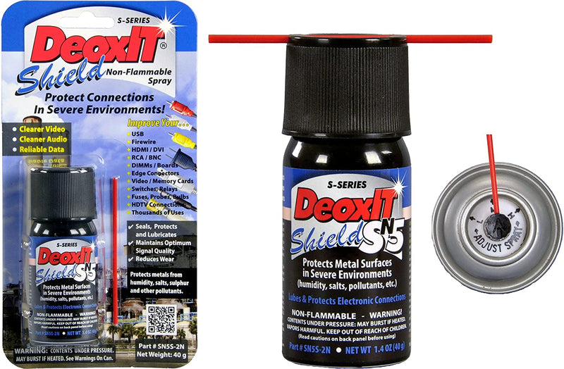 DeoxIT Shield SN5S-2N Mini-Spray, Contact Protector/Sealant for Severe Environments, 40g, Nonflammable/Non-Drip