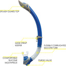 Cressi Adult Snorkeling Set (Mask, Snorkel, Adjustable Fins) Ideal for Travel - Lightweight Colorful Equipment | Bonete Set