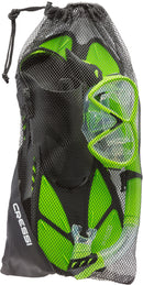 Cressi Adult Snorkeling Set (Mask, Snorkel, Adjustable Fins) Ideal for Travel - Lightweight Colorful Equipment | Bonete Set