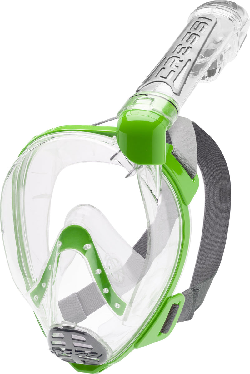 Cressi Adult Snorkeling Full Face Mask | Wide Clear View, Anti-Fog System | Duke Dry