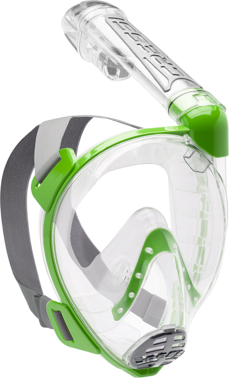 Cressi Adult Snorkeling Full Face Mask | Wide Clear View, Anti-Fog System | Duke Dry