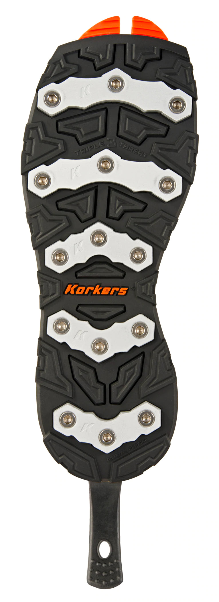 Korkers OmniTrax v3.0 Interchangeable Sole - Triple Threat Aluminum Bar - Black/Orange